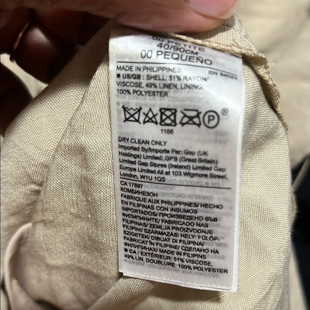 NWOT Banana Republic Tan Spaghetti Strap Jumpsuit Size 00P - Picture 7 of 7